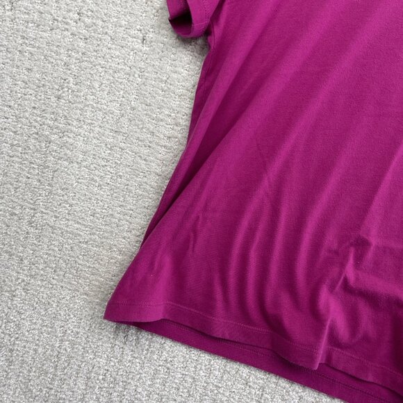 Champion T-shirt Women Sz M Fushia w/ Trippy Multicolor Script Logo Spell Out - Picture 6 of 8